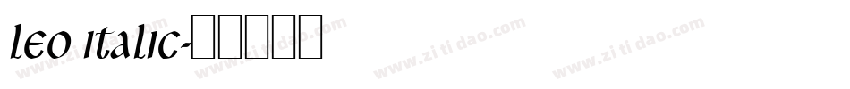 Leo Italic字体转换